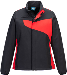 Jacheta softshell nemetalica - Portwest PW278 - negru/rosu M 