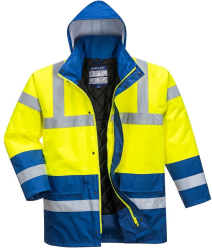 Jacheta vatuita impermeabila de iarna certificata pana la -40° C - Portwest S466 - Galben/Royal L 
