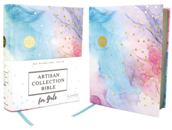 Niv Artisan Collection Bible for Girls Cloth Over Board Multi-Color Art Gilded Edges Red Letter E