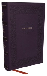 Nkjv Compact Paragraph-Style Reference Bible Leathersoft Purple Red Letter Comfort Print Holy Bi