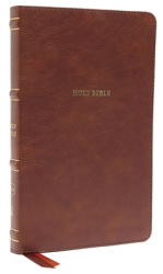 Nkjv Thinline Bible Leathersoft Brown Red Letter Edition Comfort Print Holy Bible New King Jame 