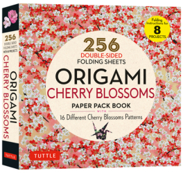 Origami Cherry Blossoms Paper Pack Book 256 Double-Sided Folding Sheets Includes Instructions for 8 