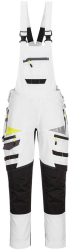 Pantaloni cu pieptar din tesatura flexibila - Portwest DX441 - alb M 