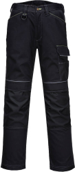 Pantaloni de lucru usori din material elastic - Portwest PW304 - negru 62 46 inch