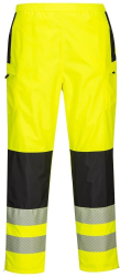 Pantaloni reflectorizanti de ploaie impermeabili - Portwest PW386 - galben/negru XXL 
