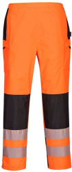 Pantaloni reflectorizanti de ploaie impermeabili - Portwest PW386 - portocaliu/negru XL 