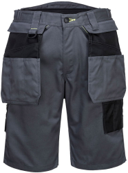 Pantaloni scurti de lucru cu buzunare detasabile - Portwest PW345 - gri 50 34 inch 