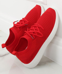 Pantofi sport de zi dama Daria tip tenisi material textil rosu 40 