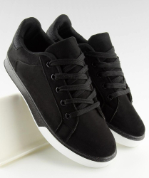Pantofi sport de zi dama Demi piele ecologica si material textil tenisi negru 37 