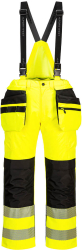 Salopeta de ploaie impermeabila cu buzunare detasabile - Portwest PW356 - galben/negru M 