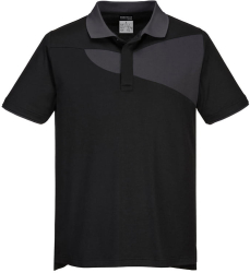 Tricou de lucru polo din material respirabil - Portwest PW210 - negru S 