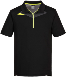 Tricou din material antimicrobian si respirabil - Portwest DX411 - negru S 