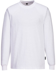 Tricou ESD antistatic cu maneci lungi - Portwest AS22 - alb S 