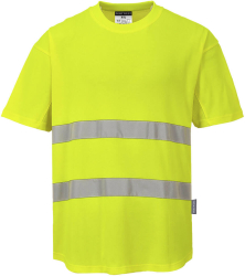 Tricou Hi-Vis respirabil din 55 bumbac - Portwest C394 - galben L 