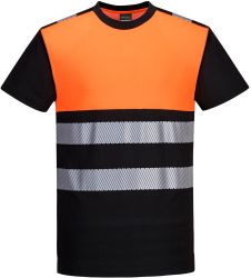 Tricou reflectorizant de lucru din tesatura de bumbac respirabila - PW311 - portocaliu 4XL 