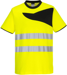 Tricou reflectorizant din 55 bumbac fara metal - Portwest PW213 - galben XXL 