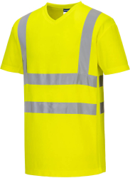 Tricou reflectorizant racoros cu insertii de plasa pe laterale - Portwest S179 - galben L 