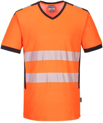 Tricou reflectorizant usor elegant si respirabil - Portwest PW310 - portocaliu/negru L 