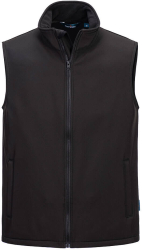 Vesta de lucru softshell impermeabila ideala pentru imprimat sau brodat - Portwest TK22 - negru 4XL 