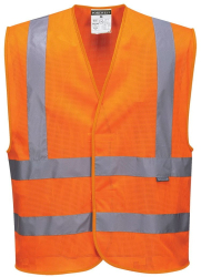 Vesta Hi-Vis din plasa cu benzi reflectorizante - Portwest C370 - portocaliu 4X/5X 