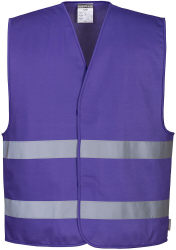 Vesta refelctorizanta cu benzi Hi-Vis diferite culori - Portwest Iona F474 - Purpuriu XX/3X 