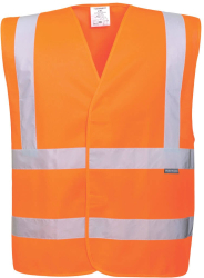 Vesta refelctorizanta Eco din materiale reciclate pachet de 10 - Portwest EC76 - portocaliu S/M 