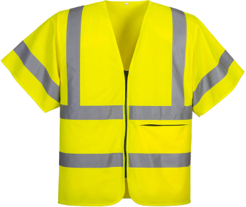 Vesta reflectorizanta cu fermoar cu jumatate de maneca - Portwest C372 - XL 