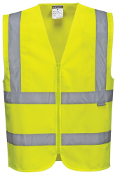 Vesta reflectorizanta cu fermoar - Portwest C375 - galben XXL 