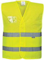 Vesta reflectorizanta cu piept din plasa - Portwest C494 - galben XX/3X 