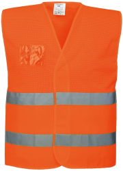 Vesta reflectorizanta cu piept din plasa - Portwest C494 - portocaliu 4X/5X 
