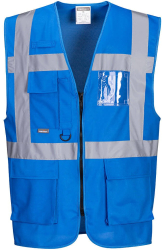 Vesta reflectorizanta Iona Executive port-acte suport statie - Portwest F476 - Albastru Royal S 