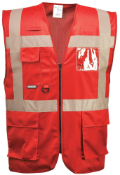 Vesta reflectorizanta Iona Executive port-acte suport statie - Portwest F476 - rosu S 
