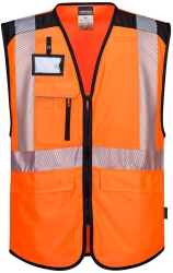 Vesta reflectorizanta - Portwest PW309 - portocaliu/negru 4XL 