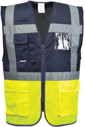 Vesta reflectorizanta Warsaw Hi-Vis contrast executive - Portwest C276 - Galben/Navy M 
