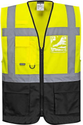 Vesta reflectorizanta Warsaw Hi-Vis contrast executive - Portwest C476 - galben/negru XL 