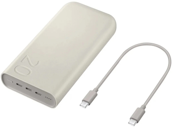 Acumulator extern Samsung 20000 mAh Super Fast Charging (45W) 3 x USB Type-C PD Beige 