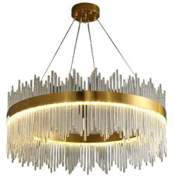 Candelabru LED living LuminiLux Gold 60 CM Kristal 