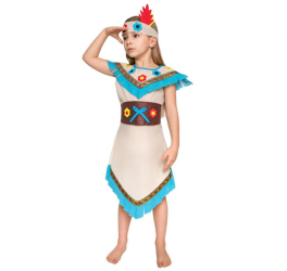 Costum carnaval Indianca pentru fete 5 - 6 ani 110/120 cm 