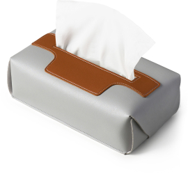 Cutie suport servetele APO® Piele pu 25x13x8 cm Gri/Maro 