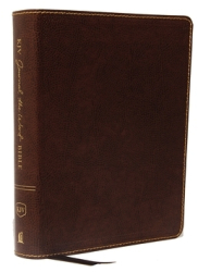 KJV Journal the Word Bible Bonded Leather Brown Red Letter Edition Comfort Print Reflect Journa 
