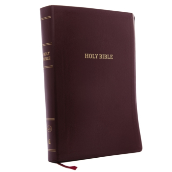KJV Reference Bible Super Giant Print Leather-Look Burgundy Red Letter Edition - Thomas Nelson A 