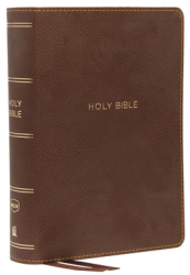 NKJV Compact Single-Column Reference Bible Imitation Leather Brown Red Letter Edition Comfort Pri