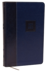NKJV Deluxe Gift Bible Imitation Leather Blue Red Letter Edition - Thomas Nelson Author 