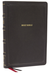 Nkjv Deluxe Thinline Reference Bible Large Print Leathersoft Black Thumb Indexed Red Letter Edit 