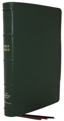 Nkjv Thinline Reference Bible Large Print Premium Goatskin Leather Green Premier Collection Red 
