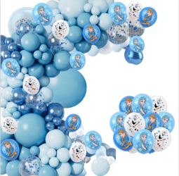 Set arcada baloane decorative Frozen din 179 piese aranjament pentru botez sau alte aniversari calitate latex Extra Bleu 