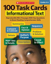 100 Task Cards Informational Text Reproducible Mini-Passages with Key Questions to Boost Reading Com 