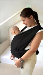 Sistem de purtare wrap elastic pentru bebelusi BabyJem Culoare Gri 