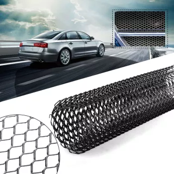 Grila Sport Tuning din Aluminiu dimensiune 100 x 33cm decupabila culoare Neagra 