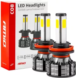Instalatie LED COB 2Side AMiO compatibil H9 H9 H11 destinat competitiilor auto sau off-road 